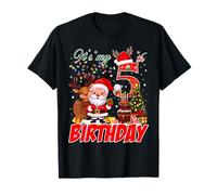 It’s My 5th Birthday Christmas 5 Years Old Santa Reindeer Camiseta