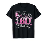 It’s My 60th Birthday Pink 60 Years Old Birthday Queen Camiseta