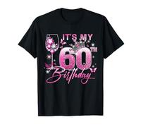 It’s My 60th Birthday Pink 60 Years Old Birthday Queen Camiseta