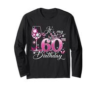 It’s My 60th Birthday Pink 60 Years Old Birthday Queen Manga Larga