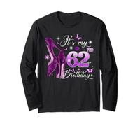 It’s My 62nd Birthday Pink 62 Years Old Birthday Queen Party Manga Larga
