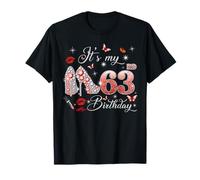 It’s My 63rd Birthday Pink 63 Years Old Birthday Queen Party Camiseta