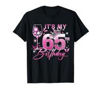 It’s My 65th Birthday Pink 65 Years Old Birthday Queen Camiseta
