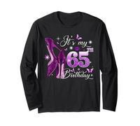 It’s My 65th Birthday Pink 65 Years Old Birthday Queen Party Manga Larga