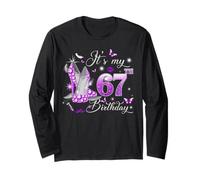 It’s My 67th Birthday Pink 67 Years Old Birthday Queen Party Manga Larga