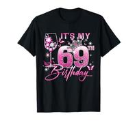 It’s My 69th Birthday Pink 69 Years Old Birthday Queen Camiseta