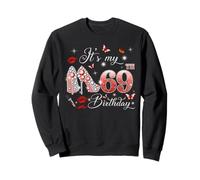 It’s My 69th Birthday Pink 69 Years Old Birthday Queen Party Sudadera