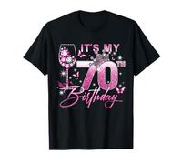 It’s My 70th Birthday Pink 70 Years Old Birthday Queen Camiseta