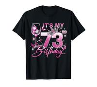 It’s My 73rd Birthday Pink 73 Years Old Birthday Queen Camiseta