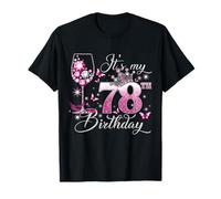 It’s My 78th Birthday Pink 78 Years Old Birthday Queen Camiseta
