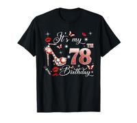 It’s My 78th Birthday Pink 78 Years Old Birthday Queen Party Camiseta