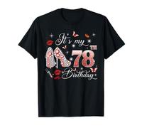 It’s My 78th Birthday Pink 78 Years Old Birthday Queen Party Camiseta