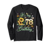It’s My 78th Birthday Pink 78 Years Old Birthday Queen Party Manga Larga
