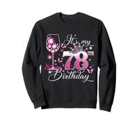 It’s My 78th Birthday Pink 78 Years Old Birthday Queen Sudadera