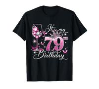It’s My 79th Birthday Pink 79 Years Old Birthday Queen Camiseta