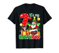 It’s My 7th Birthday Christmas 7 Years Old Santa Reindeer Camiseta