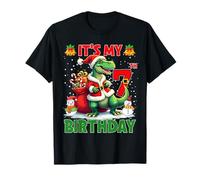 It’s My 7th Birthday Christmas Dinosaur 7 Year Old Kids Camiseta