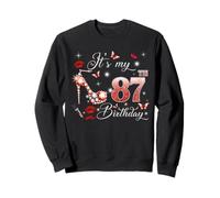 It’s My 87th Birthday Pink 87 Years Old Birthday Queen Party Sudadera