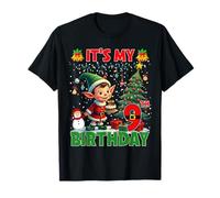 It’s My 9th Birthday Christmas Elf 9 Year Old Kid Boys Girls Camiseta