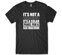 It ' s Not A Bald Spot It ' s A Solar Panel For A Sex Machine Mens Funny tee Round Neck Unisex Tops Men's 100% Cotton Short-Sleeve T-Shirts L
