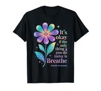 It’s Okay Breathe Quote Suicide Prevention Awareness Design Camiseta