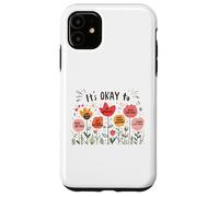 It’s Okay To Floral Mental Health Positive Affirmations Carcasa para iPhone 11
