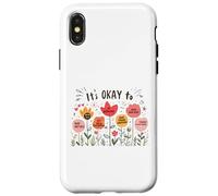 It’s Okay To Floral Mental Health Positive Affirmations Carcasa para iPhone X/XS