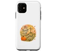 It’s Well with My Soul Fall Christian Watercolor Carcasa para iPhone 11