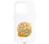 It’s Well with My Soul Fall Christian Watercolor Carcasa para iPhone 15 Pro