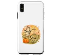 It’s Well with My Soul Fall Christian Watercolor Carcasa para iPhone XS MAX