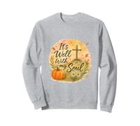 It’s Well with My Soul Fall Christian Watercolor Sudadera