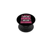 It Started with One Horse and Bad Decisions Chica De Rancho PopSockets PopGrip Adhesivo