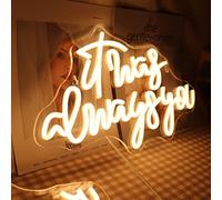 "It Was Always You" en Blanco Cálido Luz de Neón - Arte LED Romántico y Eterno para Dormitorio, Declaración de Amor para una Ocasión Especial y Atemporal, deas para un Regalo Romántico y Único