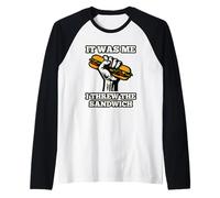It Was me I Threw The sandiwch, Free DC Protest Fist Humor Camiseta Manga Raglan