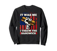 it Was me, I Threw The Sandwich USA Flag Protest Fist Humor Sudadera