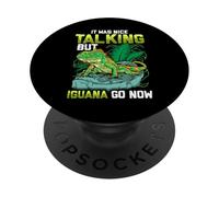 It Was Nice Talking but Iguana Go Now Iguana Funny Pun PopSockets PopGrip Adhesivo