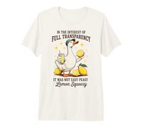It Was Not Easy Peasy Funny Silly Goose Lemon Stand Limonada Camiseta Premium