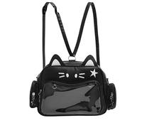 Ita Bag Kawaii - Mochila con correas ajustables, gran capacidad, ideal para uso diario, bonita bolsa, Negro, Large