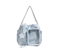 Ita Bag Star Print, Ita Bag with Clear Window Star Pattern, Large Capacity Handbag, Aesthetic Multi-Way, for Travel Social Outing (Blue)