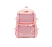Ita - Bolsa con ventanas transparentes para mujeres y adolescentes, mochila Kawaii JK Pin Display linda estética grande mochila escolar casual mochila resistente bolsa de libros anime cosplay regalos