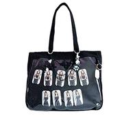 Ita - Bolsa de mano transparente para alfileres Ita Bolsa de hombro Anime School Bag DIY, Cosplay, Comic Con, color Negro, talla 33 EU