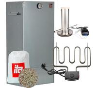 ITA Horno eléctrico para ahumar 7005 - Juego de ahumar con calefacción, generador de humo, armario para ahumar con termómetro, acero inoxidable, calidad europea, directamente del fabricante, 81 cm con