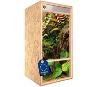 ITA Terrario Alto 60x120x60 cm con ventilación Frontal e higrómetro Integrado - Terrarios de OSB-3 - para Reptiles, Serpientes, Anfibios - Producto UE, Certificado FSC