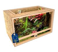 ITA Terrario para Tortugas 120x60x60 cm con Techo Abierto e higrómetro Integrado - Terrarios de OSB-3 - para Tortugas y Otros Animales - Producto UE