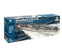 MODELO DE BARCO ESTÁTICO ITALIANO S-BOOT S-26/S38 MOTO TORNEANTE MILITAR ESCA...