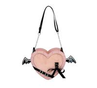 Itabag - Bolso bandolera para mujer, diseño de corazón, estilo japonés, para exhibición de pines, con forma de corazón, para citas, estilo japonés, d, One Size