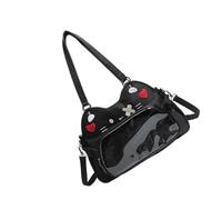Itabag - Bolso de mano transparente con ventana para bolso de hombro, bolso de mano para cosplay, Stachel para mujer, bolso cruzado Itabag, Negro, As the pic show