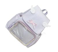 Itabag - Mochila transparente con pines de inserción para anime, cosplay, escuela, viajes, mochila de mano con insertos, Morado