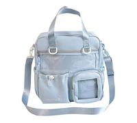 Itabag - Mochila transparente para el hombro, mochila escolar de 3 vías, mochila de gran capacidad para mujeres y niñas, bandolera, Blue, Single bag