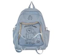 Itabag - Mochila transparente para mujer con bolsillo transparente, animes japoneses, mochila escolar para estudiantes, mochila escolar de cultura Otaku, azul